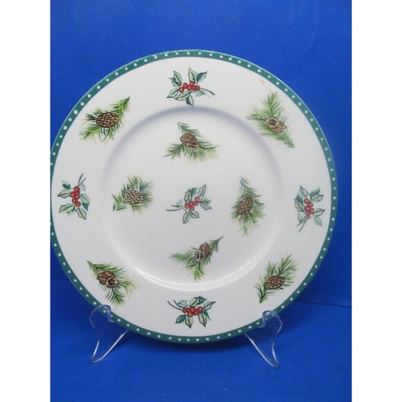 Mikasa Christmas Wish 8 1/2" Salad Plate Ultima + Super Strong China HK713 - Picture 1 of 8